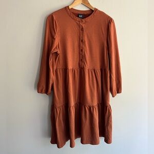 GAP Women's Terracotta 3/4 Sleeve Dress size L T